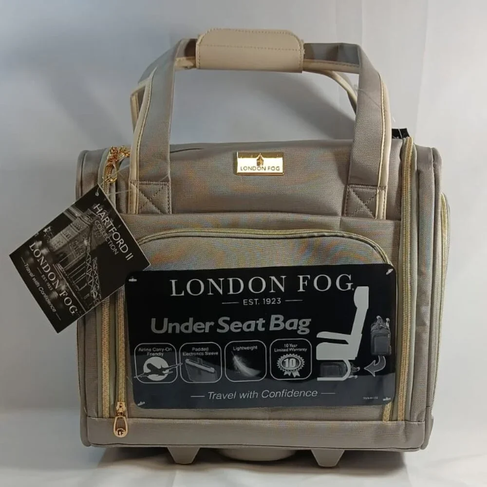 London Fog Under Seat Carryon HARTFORD II Grey Cream 15
